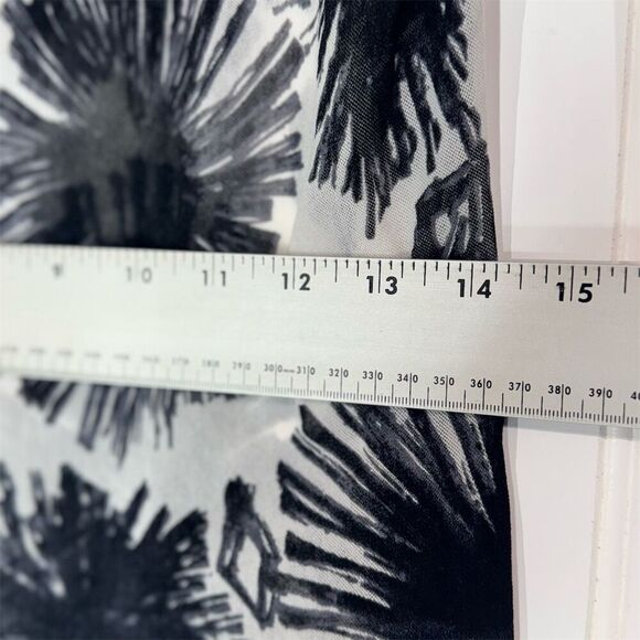 The Limited Sheer Black Mesh Floral Print Top M Abstract Graphic Y2K Grunge - Picture 6 of 7